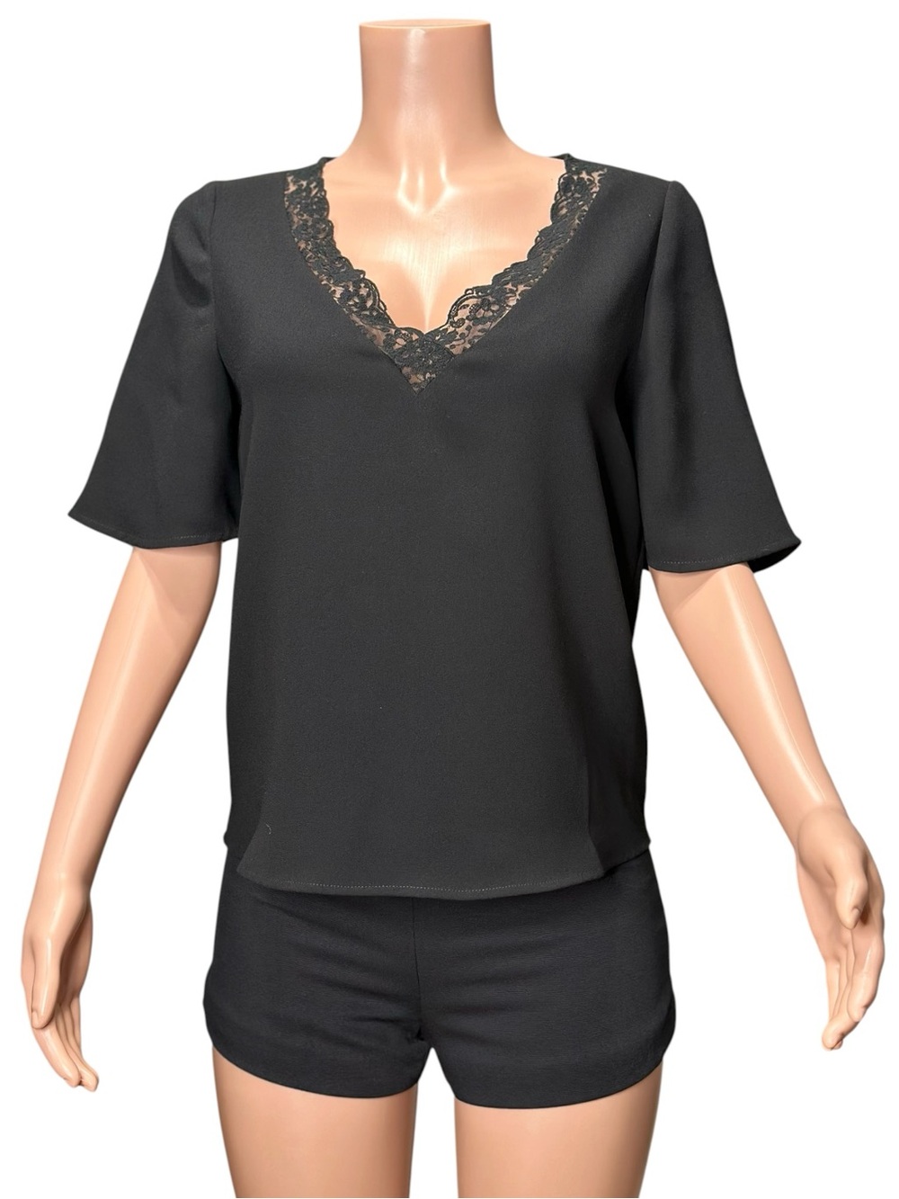 SÉZANE Sylla Blouse, Black, FR34/US2 - Picture 3 of 8